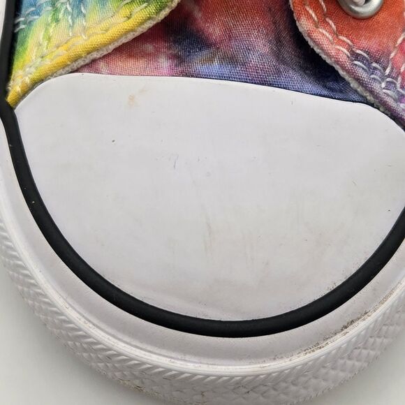 Converse All Star Youth 9 Rainbow Tie Dye Canvas Sneakers Multicolor Shoes Kids - Picture 8 of 12